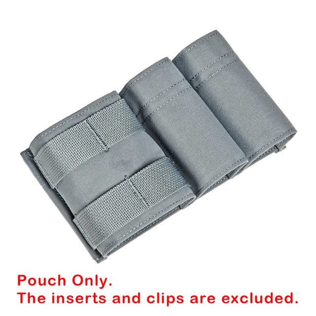 Tactical MOLLE 5.56 1+2 Side 9mm Magazine Pouch Kydex Wedge Insert KYWI Malice Strap Clip For TMC Belt Hunting Airsoft Paintball Pouch WG