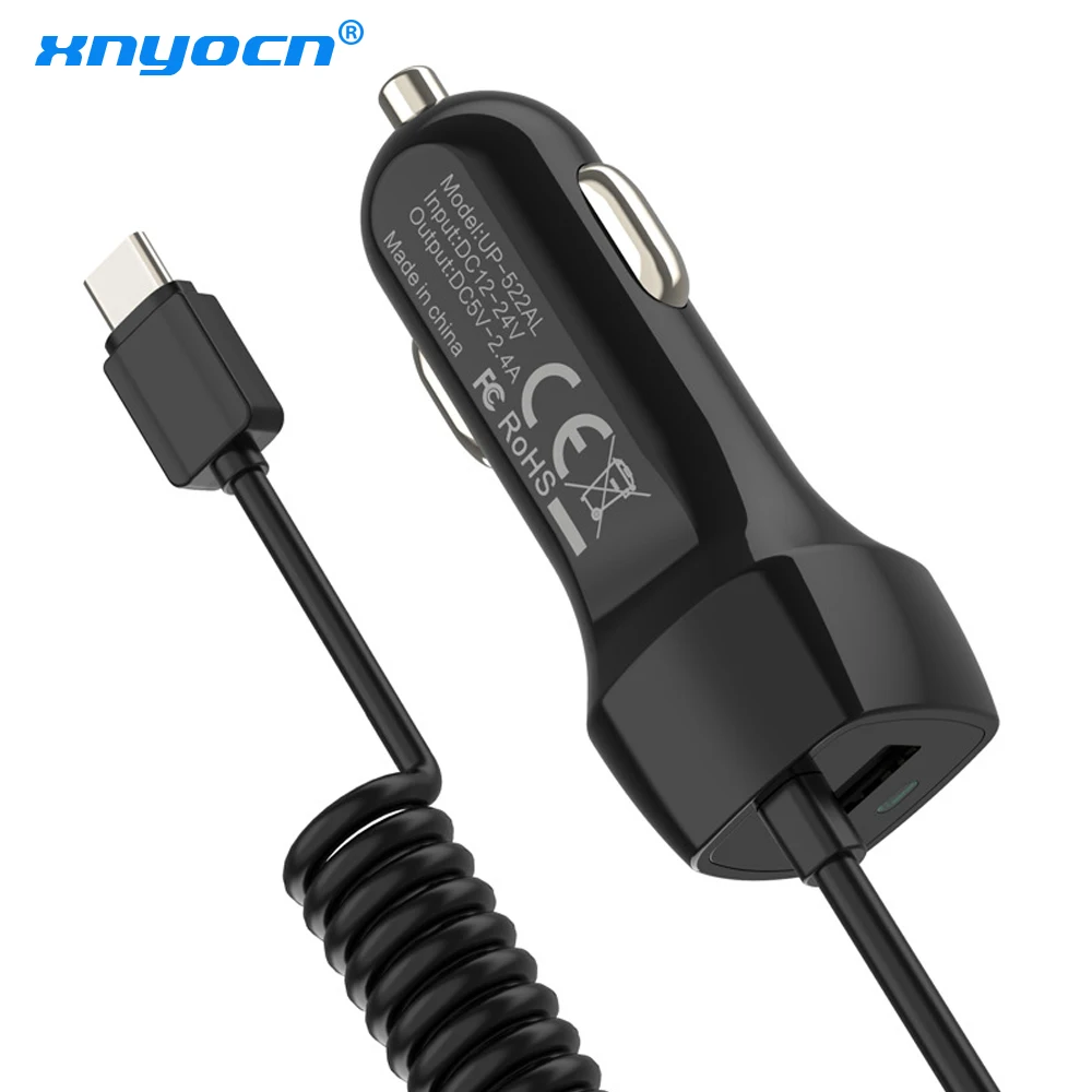 Пружинный кабель usb type-C для автомобильного стайлинга, гибкий кабель для быстрой зарядки 2,4 А, USB C для устройства type-C для Xiaomi huawei