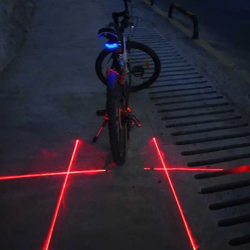 Велосипедный задний свет 5 светодиодный+ 2 лазерный Водонепроницаемый светодиодный фонарь Bycicle задний свет имеет 7 Режим крутой вспышки задний велосипед свет безопасное освещение Предупреждение