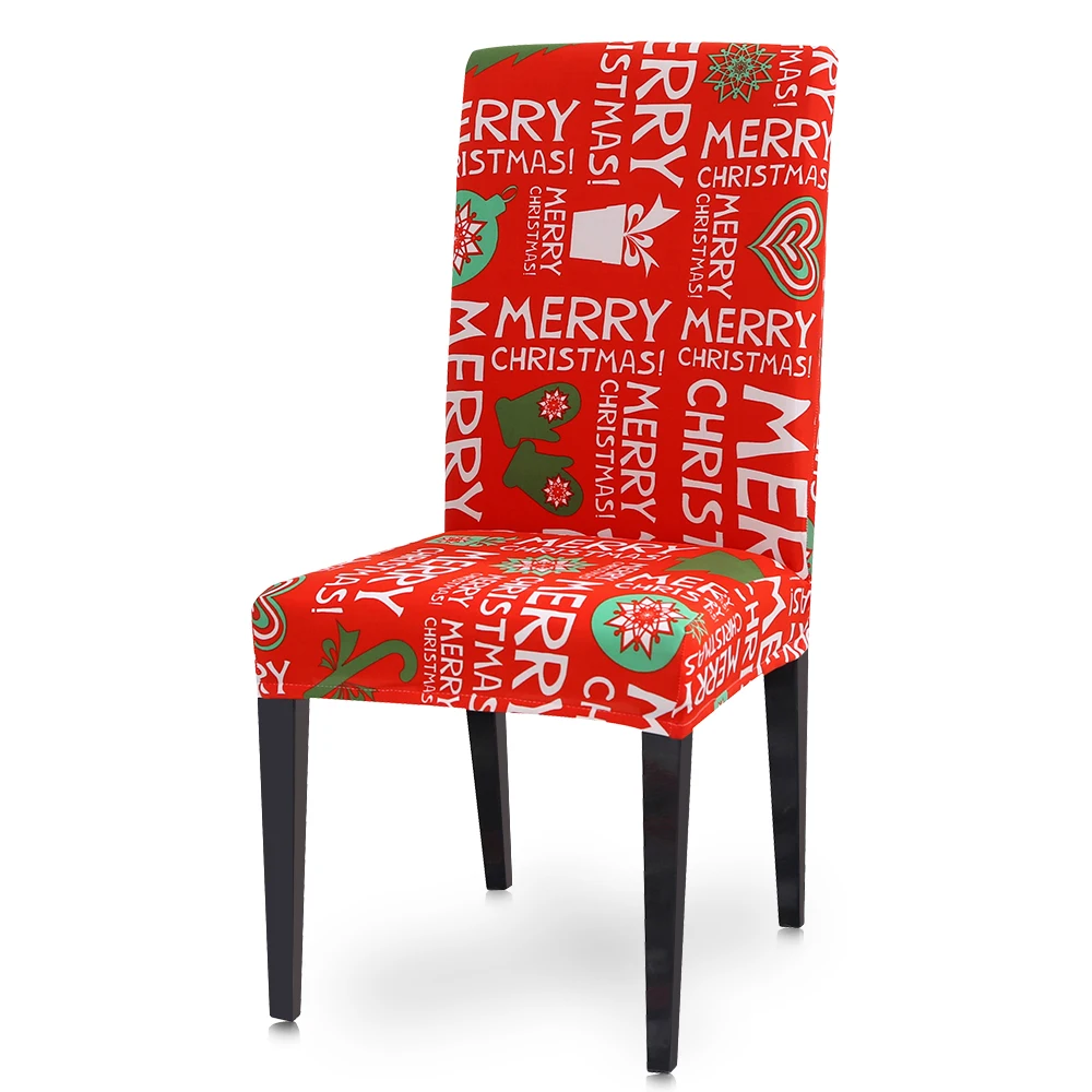 Рождественский стрейч обеденный чехол для кресла спандекс декоративное покрытие офисный Банкетный стул для отеля чехлы для сидений чехлы домашний декор - Цвет: F