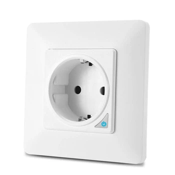 WiFi Smart Electrical Socket Recessed Power Plug with Surge Protection EU Plug 16A Alexa Google Home