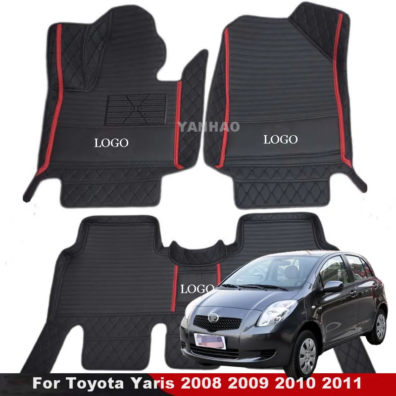 Car Mats For Toyota Yaris 2008 2009 2010 2011 Car Floor Mats Auto Interiors  Accessories Styling Foot Pad Heel Pedal Rugs Protect