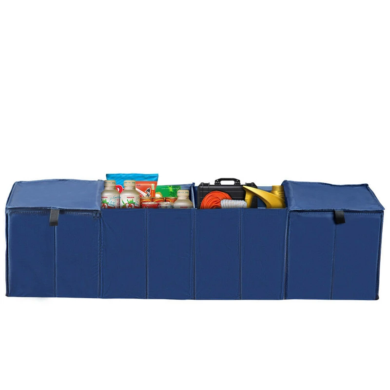 Folding Car Trunk Storage Bag Oxford Cloth Car Trunk Tidy Bag Organizer Storage Box With Cooler Bag Sundries Pouch
