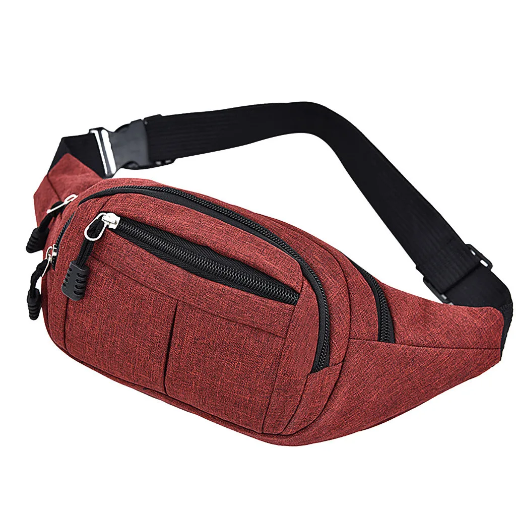 Men's And Women Simple Leisure Fashion Oxford Sport Fitness Waist Packs Outdoor Sport waist bag Bolsa Cintura For Man Woman