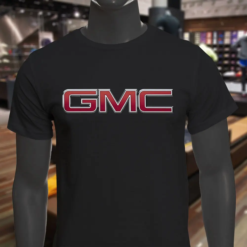 Грузовик 4x4 внедорожник GMC Логотип Мужская черная футболка Летняя мужская мода TeeComfortable футболка, хип-хоп Забавные футболки, мужские футболки