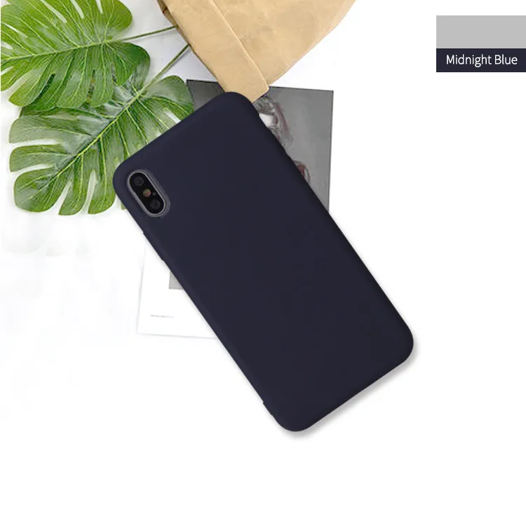 Однотонный силиконовый чехол для iPhone XS 11 Pro Max XR XS Max X 6 6S 7 8 Plus, мягкий ТПУ чехол USLION, карамельный цвет, чехол для телефона - Цвет: Черный