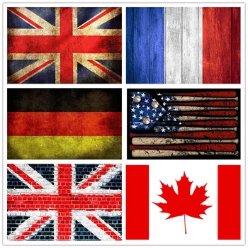 

Diamond Painting DIY 5D Cross Stitch British/Canada/Germany/USA National Flag Pattern Diamond Art Kit Embroidery Handmade DIY