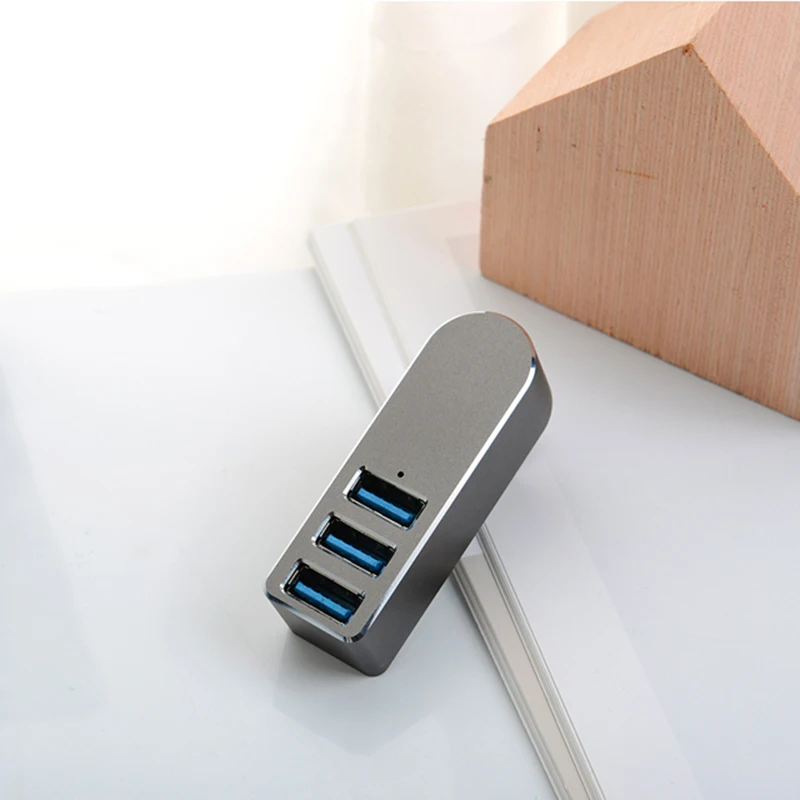 Высокоскоростной Алюминиевый сплав мини 3 порта USB 3,0 концентратор вращающийся USB разветвитель адаптер для ПК ноутбук 3 порта usb-хаб