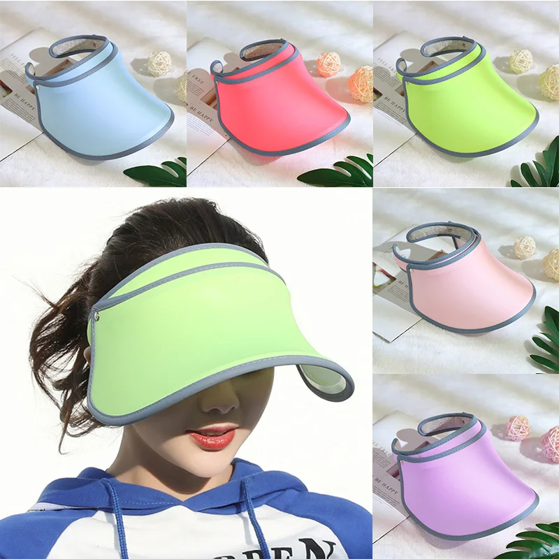 

Sun Visor Hats Women Large Brim Summer UV Protecting Beach Outdoor Cap BB55