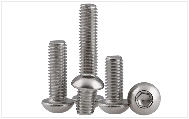 

Iso7380 304 stainless steel round head screw M4 M5 M6 screws bolt hex socket