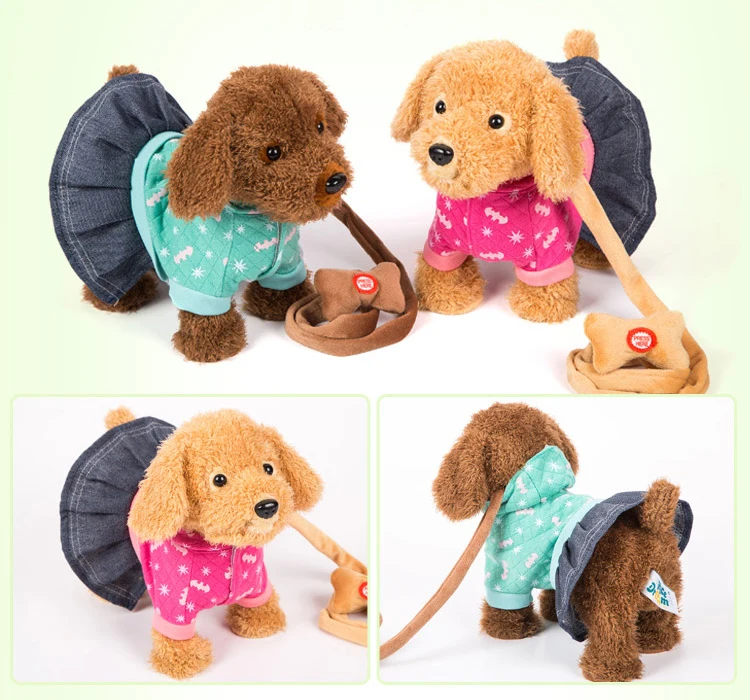 Brinquedo de Pelúcia Brinquedo do Cão Infantil Brilhante Criança Elétrica Boneca Cantar Caminhada Torcida Ass Dança Crianças Eletrônico Estimação Interruptor Controle Cão 23 Animais eletrônicos