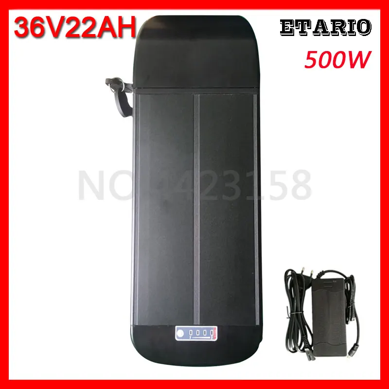 36V Rear Rack Style Electric Bicycle Battery Lithum Pack 22Ah Scooter For 250W 350W 500W Ebike Motor | Спорт и развлечения