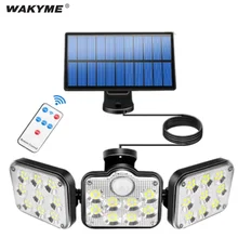 120/138 LED Outdoor Solar Lights IP65 Waterproof Wall Lamps 20W PIR Motion Sensor Street Light For Garden Patio Yard Solar Lamp
