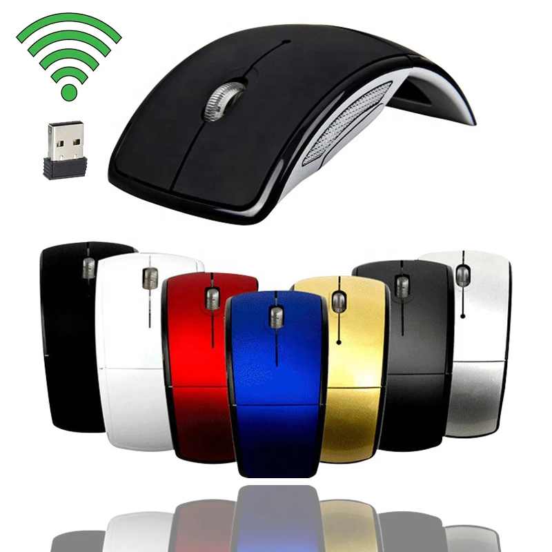 Wireless Mouse 2.4G Computer Mouse Foldable Folding Optical Mice USB Receiver for Laptop PC Computer Desktop Office Wireless