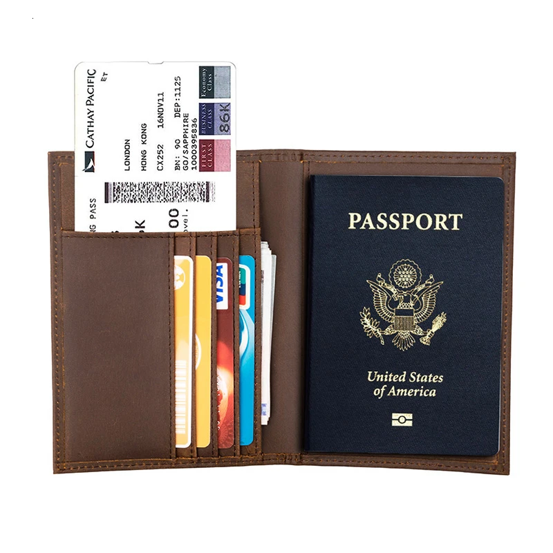 Обложка для паспорта из натуральной кожи с RFID защитой|passport holder|credit card holdercard holder |