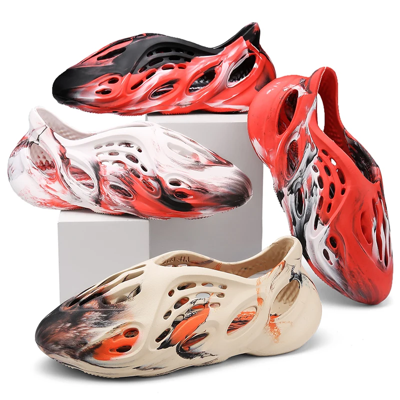Shoes Man Slippers Thongs-Stamp Flip-Flops Rubber Men Sandals Garden-Clogs Beach Summer
