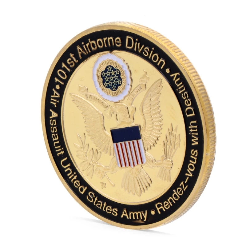 Позолоченная США 101-я Дивизионная Памятная коллекция монет Q9QA