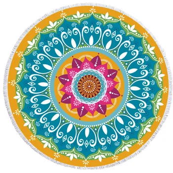 

Datura Round Sandy Beach A Piece Of Cloth Bring Tassels 150cm Shawl Cushion serviette de plage toalla hand bath towel