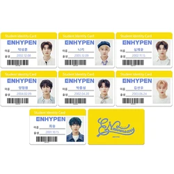 Carte d'identité Kpop henhypen pour étudiants, 1 pièce, carte postale SUNOO HEESEUNG pour premier anniversaire, cadeau de Collection pour Fans 