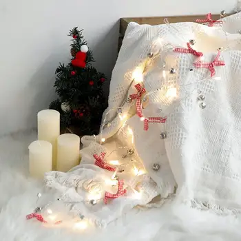 

LumiParty 20LEDs 2M LED Plaid Bowknot Bell String Light for Christmas Decoration