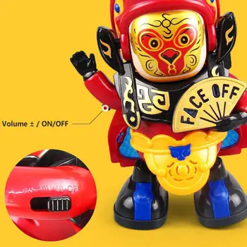

2020 New Fun Chinese Opera Face Changing Doll Light Music Dancing Robot Traditional Feature Children Toy Gift for kid