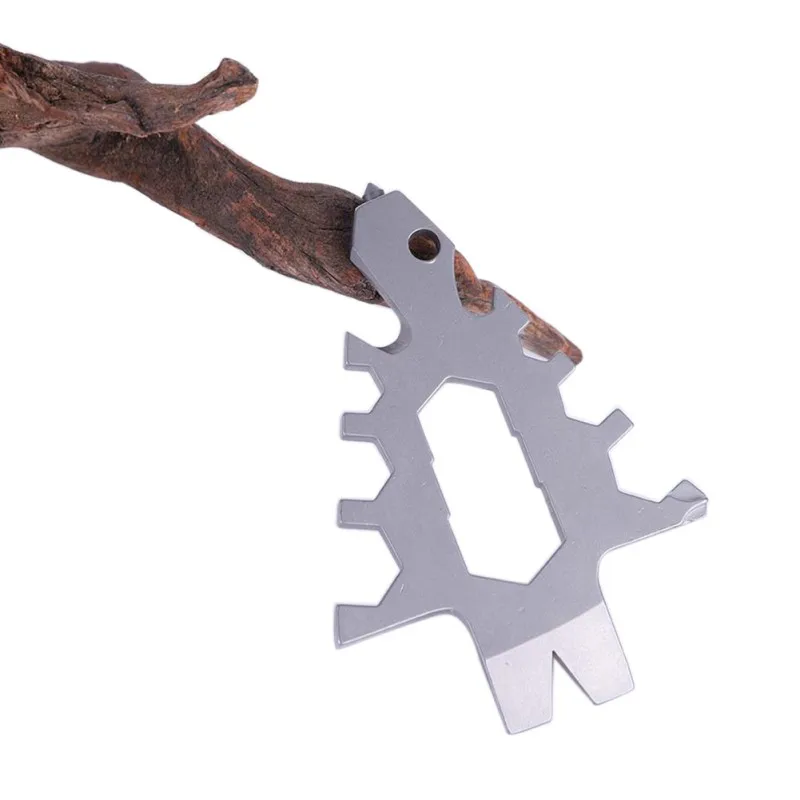 

15 In 1 Outdoor Multi-Tool Christmas Tree Shape Stainless Steel Flat Cross Head Bottle Opener Key Spanner Key Chain Tool