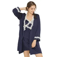 Весенние и летние шелковые пижамы, женский летний халат на подтяжках, домашняя одежда из двух предметов