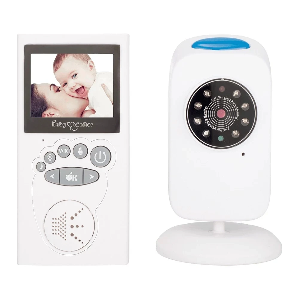 2.4 Inch Wireless TFT LCD Video Baby Monitor Infrared Night-Vision Real-Time Temperature Two-Way Audio Lullabies Baby Nanny Secu