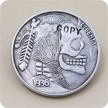 Хобо никель Coin_Type# 19_1936-S с гравировкой в виде американского бизона из никеля монеты