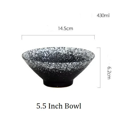 5.5 Inch Bowl Керамическая чаша в японском стиле, салатник для лапши, домашняя рисовая ГОВЯЖЬЯ, трамбинг, обеденная чаша, столовая посуда - Цвет: 5.5 Inch Bowl