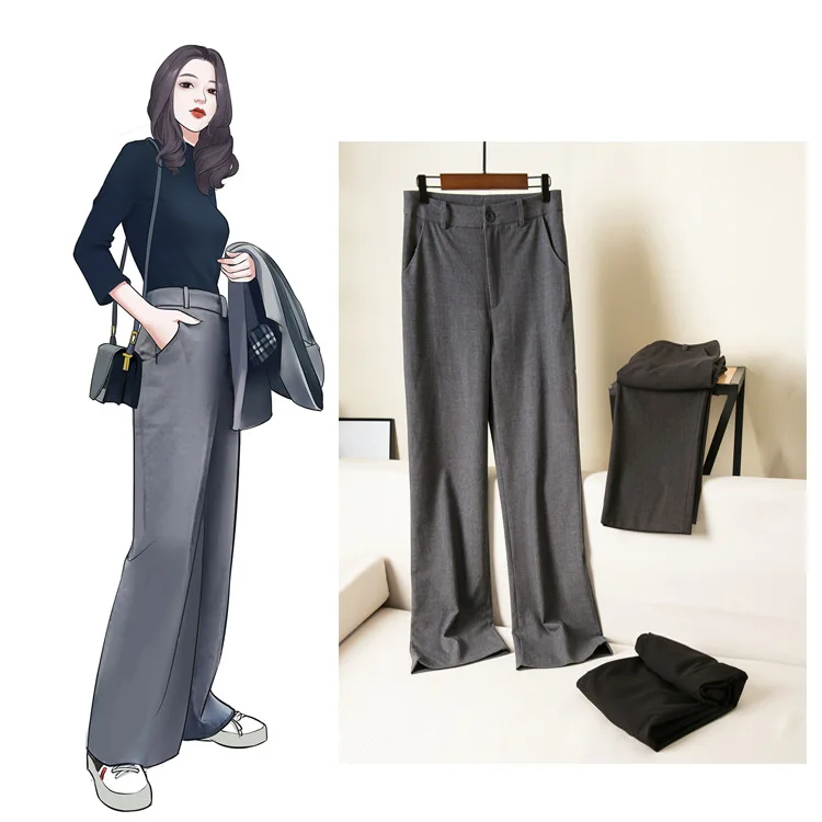 

2020 Spring New Style WOMEN'S Dress Autumn Clothing Korean-style Loose-Fit Straight-leg Pants Trousers Mopping Casual Pants Loos