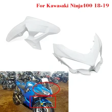 Motorcycle Front Fender Panel Cover Unpainted Headlight Fairing Cowling ABS For Kawasaki Ninja 400 EX400 2018 2019