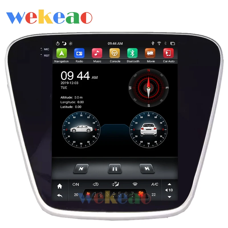 Wekeao вертикальный экран Tesla style 12,1 ''Android 8,1 автомобильный dvd мультимедийный плеер Авто gps навигация для NISSAN X-TRAIL Qashqai