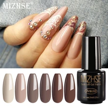 MIZHSE 7 мл УФ гель лак для ногтей Гель-лак для светодиодной сушки Soak OFF лак для ногтей основа и верхнее покрытие Гель-лак Гибридный лак с лаком