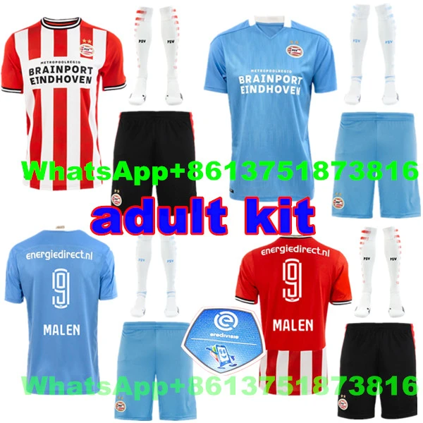 2020 adults kit T shirt PSV Eindhoven shirt+sock 2021 Top Quality adult GAKPO MALEN IHATTAREN Hendrix Football Shirt|Hunting Vests| - AliExpress