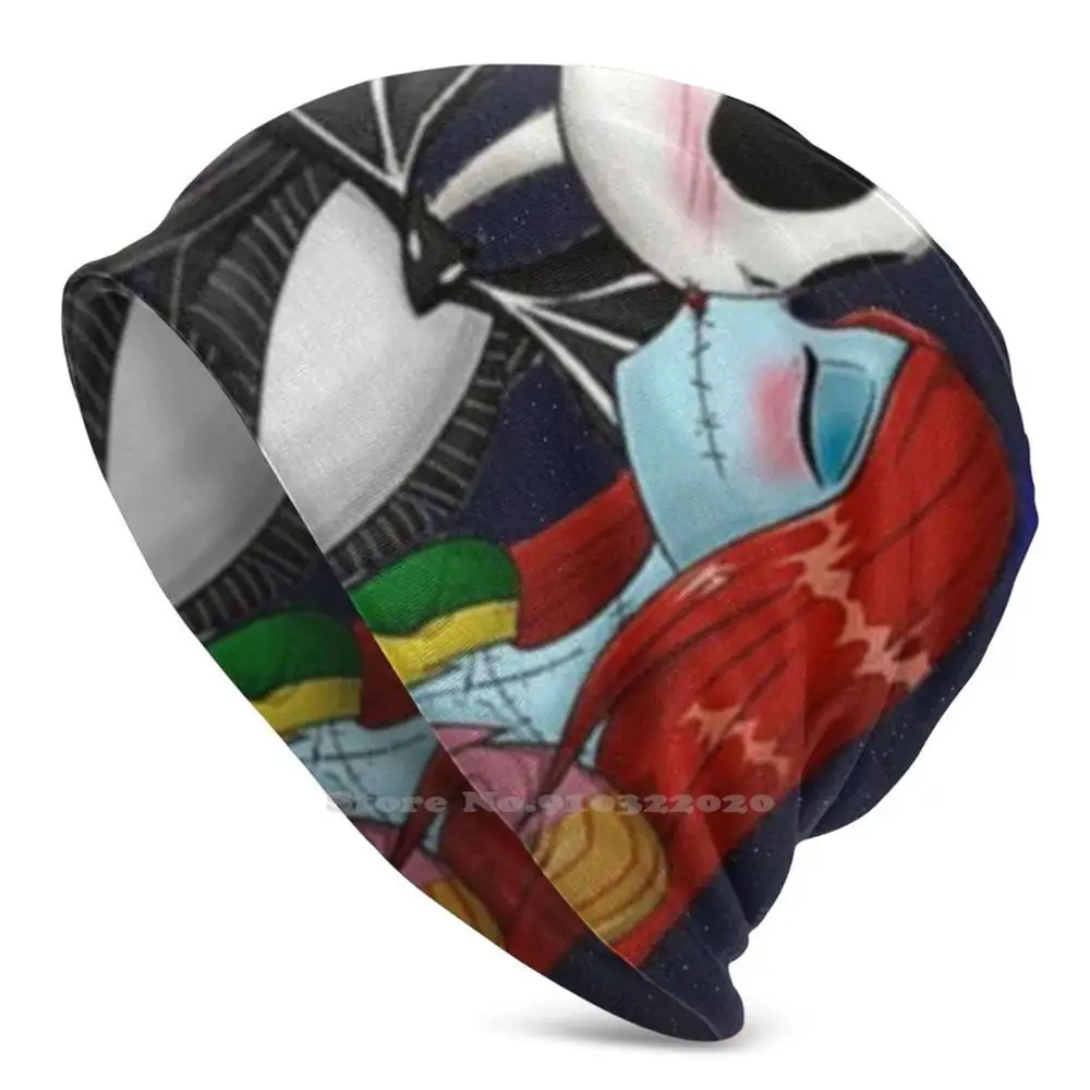 Sally E Jack Kissing Christmas Plan Gifts Berretto Con Stampa 3D Fashion Outdoor Beanie Skullies Nightmare Before Christmas Halloween