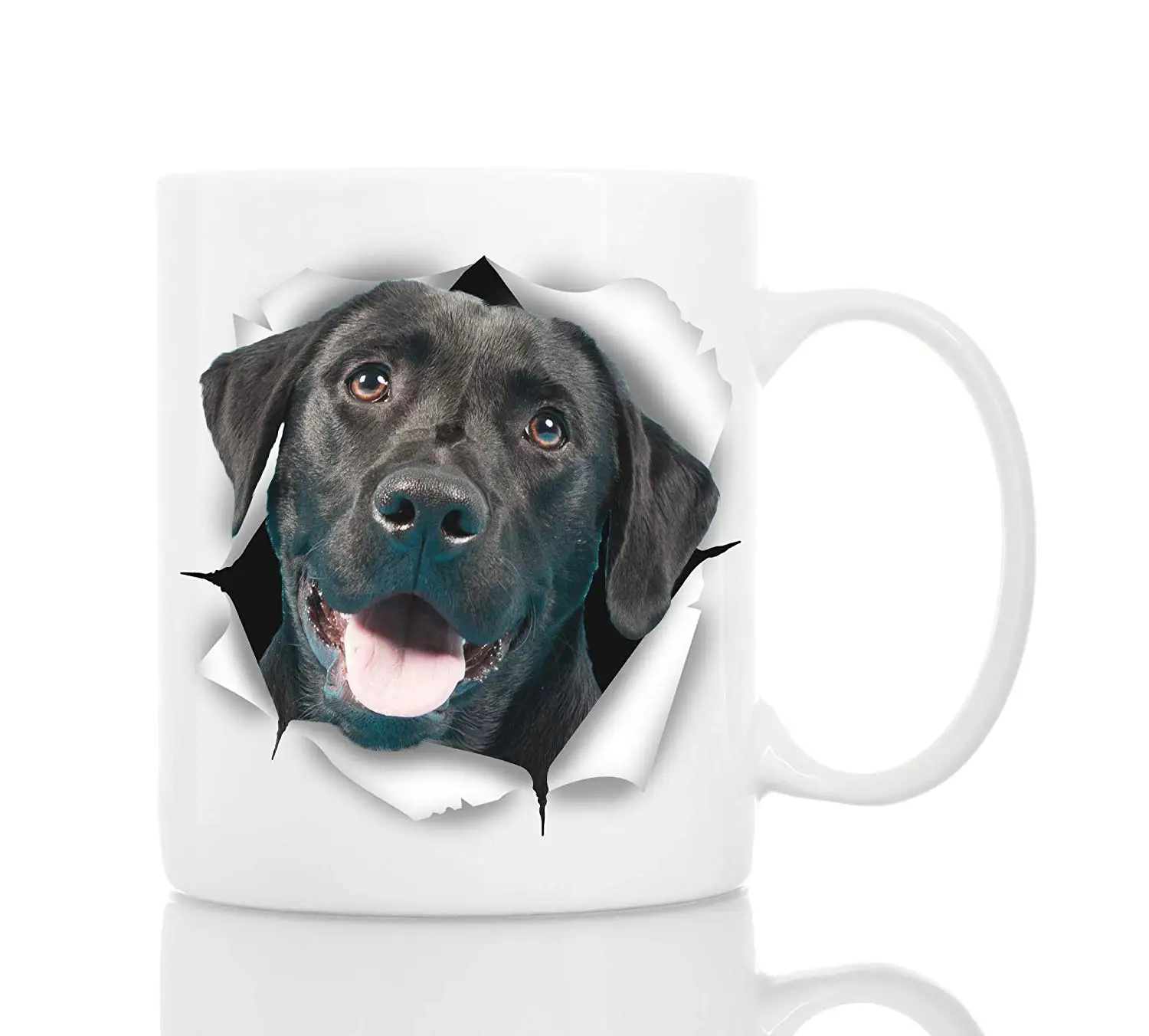 

Cute Black Labrador Dog Mug Ceramic 11oz Funny Coffee Mug