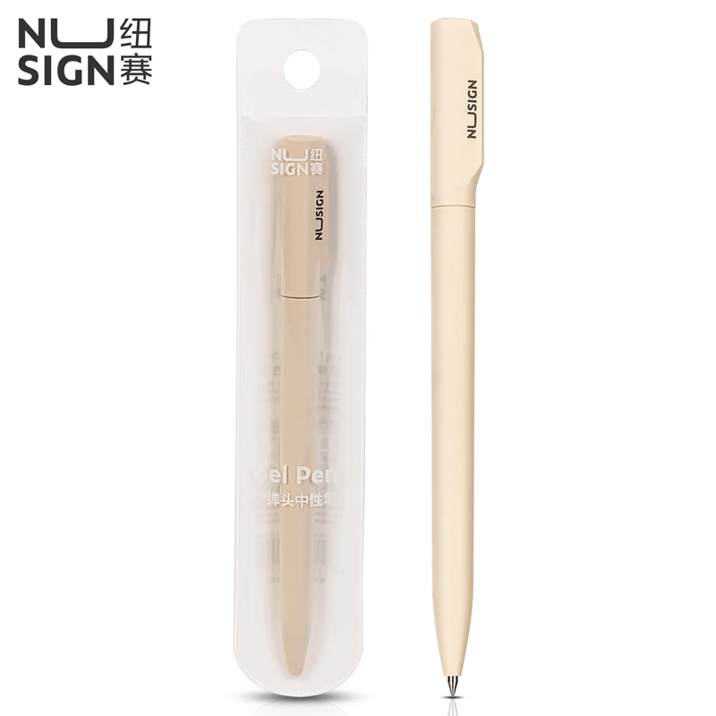 Deli Nusign 젤 펜 회전 볼펜, 블랙 잉크 스타일러스, 부드러운 쓰기, 사무실 학교 문구, Caneta 0.5mm