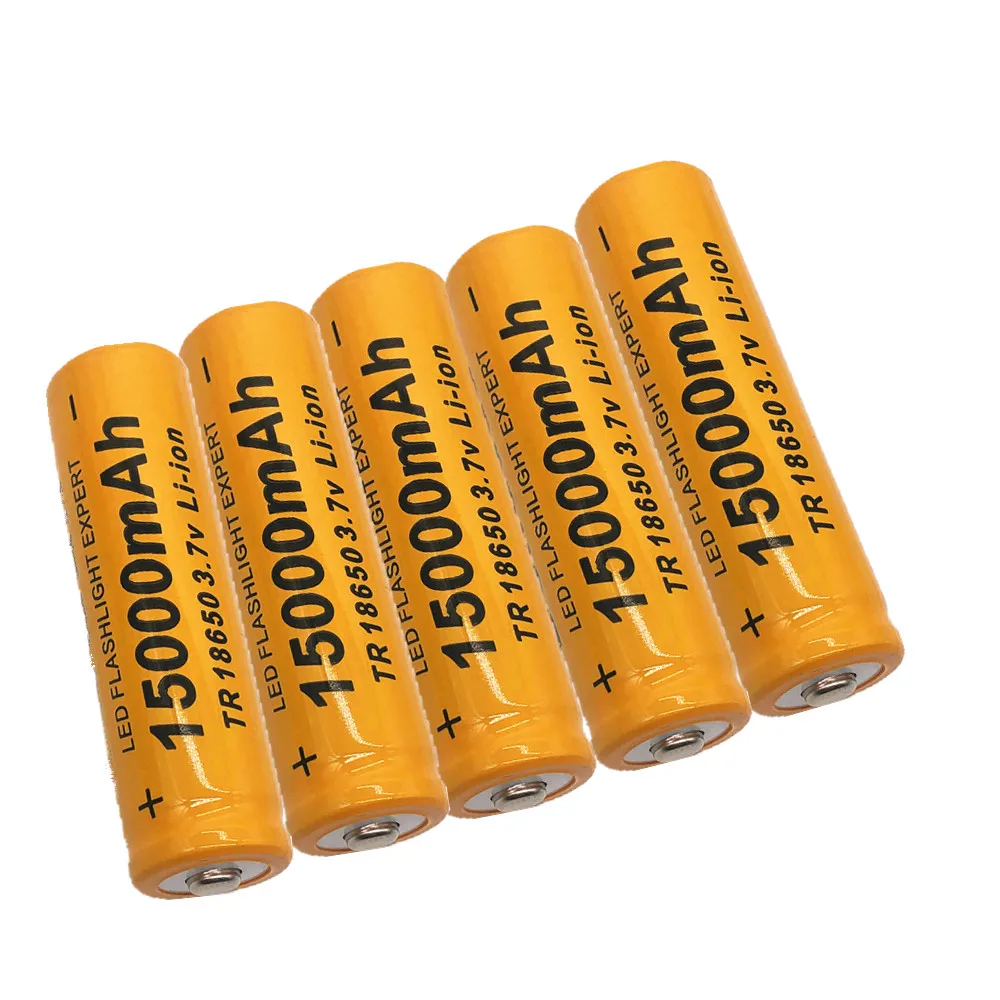 18650 Аккумулятор 3,7 V15000mAh перезаряжаемый литий-ионный аккумулятор для светодиодного фонарика, фонарь, литиевая батарея