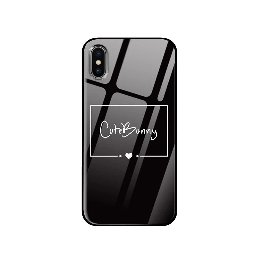 Черный белый Note для iPhone 5 5S 6 6s 7 8 Plus X XS XR 11 Pro макс. закаленное стекло чехлы