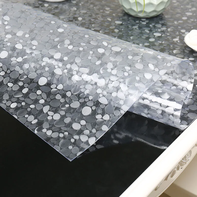  Soft PVCTBZB Glass Tablecloth Thickened 1.5mm Waterproof and Oilproof Plastic Transparent Tableclot