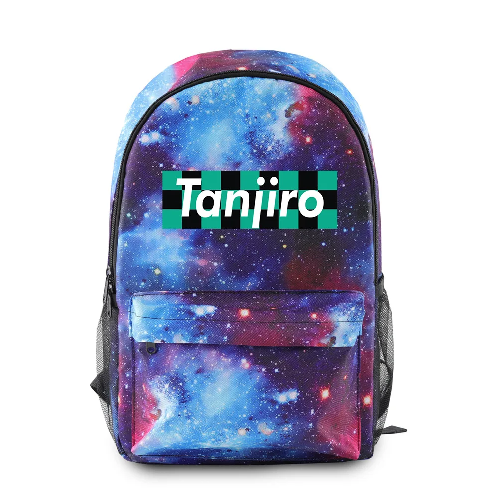 Boys Girls Demon Slayer Kimetsu no Yaiba Backpack Canvas Bag Tomioka Giyuu School Bags Travel Bag Mochila Feminina Notebook Bags