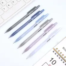 1 шт., 6 цветов, случайная мода, 0,5 мм, автоматическая ручка, милый пластиковый механический карандаш для студентов, Обучающие письма, канцелярские принадлежности