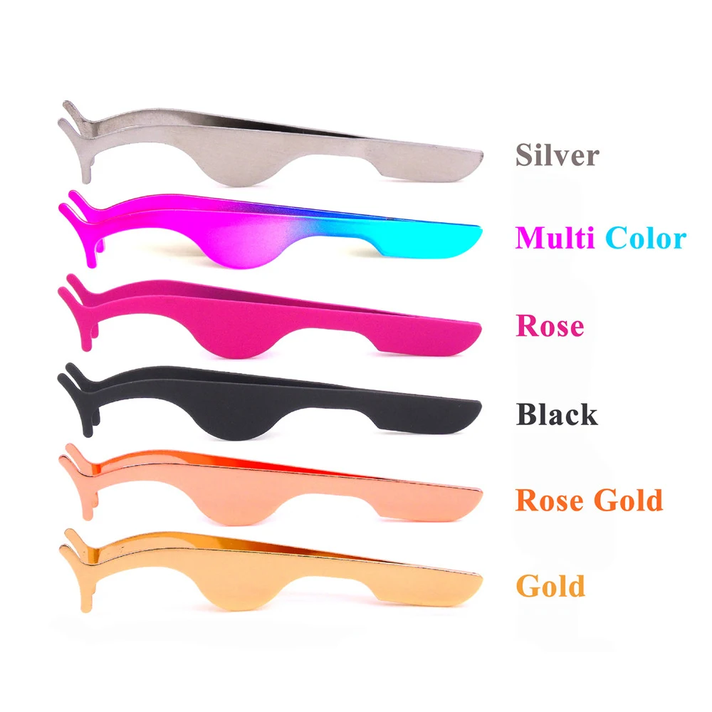 

Stainless Steel False Eyelashes Extension Curler Fake Eye Lash Eyelash Tweezers Applicator Clip Clamp Eyes Makeup Beauty Tools