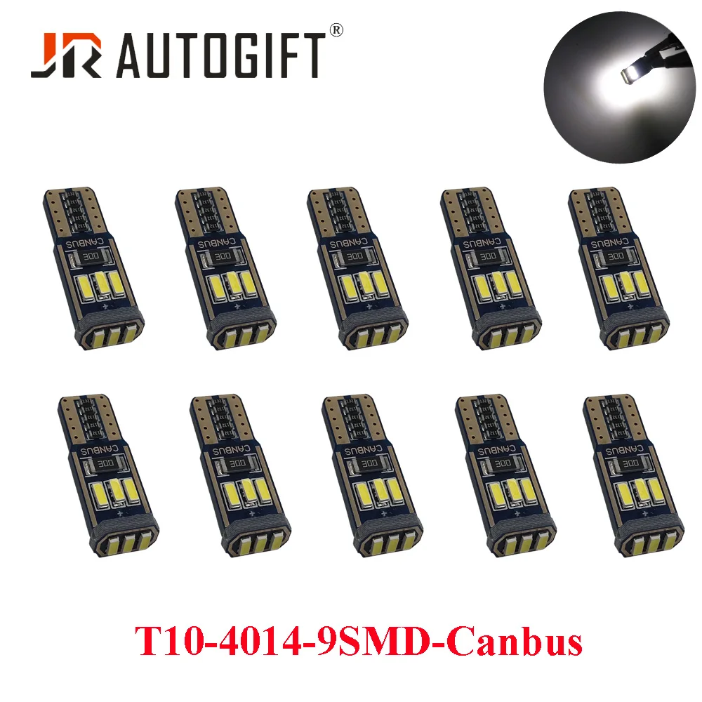 200 шт. Стайлинг автомобиля 12 В T10 W5W Светодиодная Лампа 194 9smd 4014 авто автомобиль t10