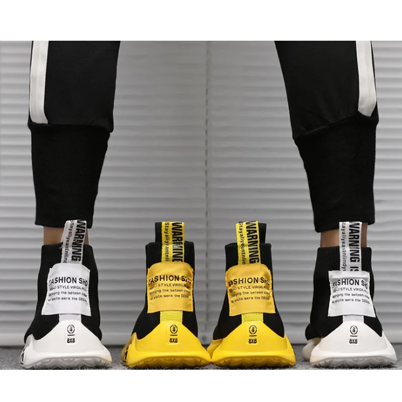 Вязаная сетка спортивная обувь для мужчин противоскользящие и износостойкие мужские кроссовки для отдыха модные мужские кроссовки