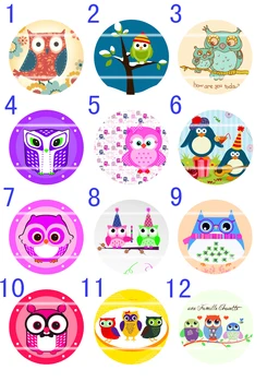 

Handmade Colorful picture Round Glass Cabochons Refrigerator magnet for Necklace Decoration and Phone Chain Accessaries365