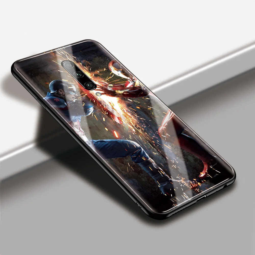 Чехол для OnePlus 7 Marvel Мстители для 1+ 7t стеклянная задняя крышка чехол для телефона оболочка для OnePlus 6t 6 7 pro 1+ 5t DIY стеклянный чехол