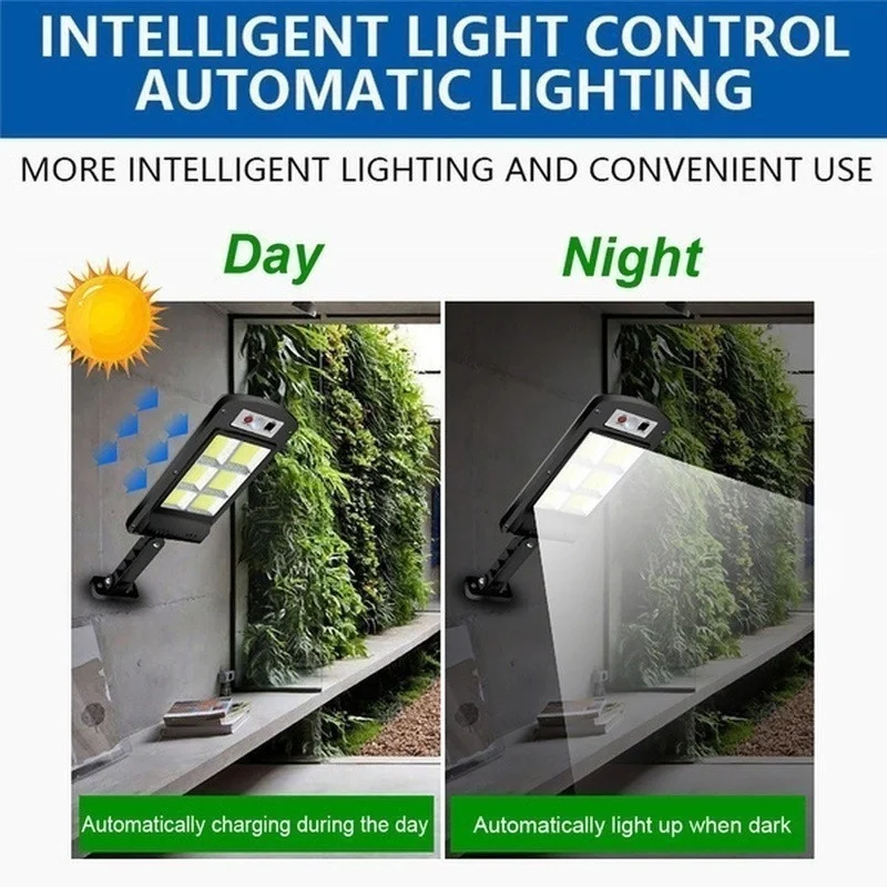 solar lights outdoor 48/60 COB Solar Street Light Outdoor Wall LED Lamp Waterproof PIR Motion Sensor Lantern with Remote Control for Garden Courtyard solar panel lights