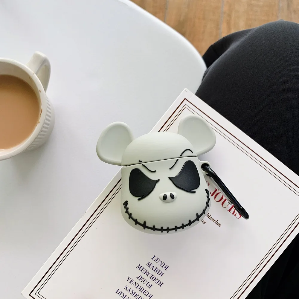 The Nightmare Before Christmas Jack Skellington Earphone Case for apple airPods 1 2 Bluetooth headset Silicone protective cover